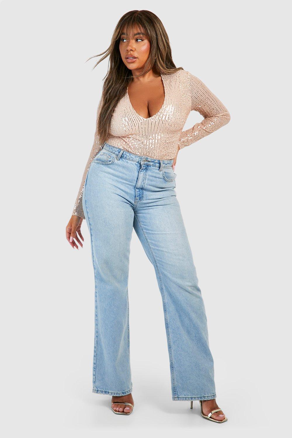 Plus size hot sale gold jeans