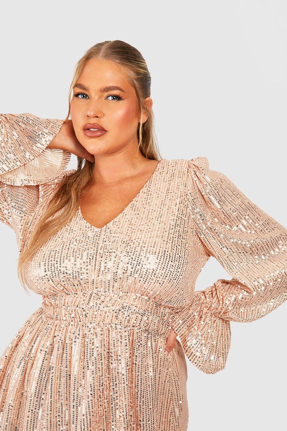 Rose gold 2025 plus size top