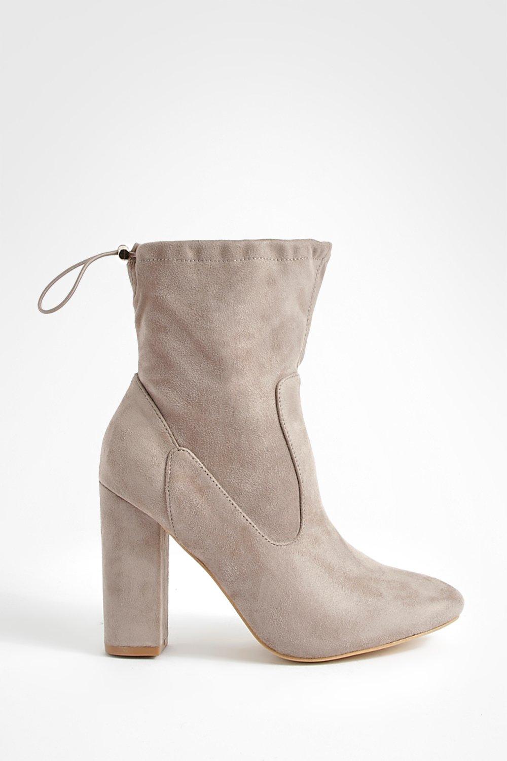 Wide leg suede clearance boots