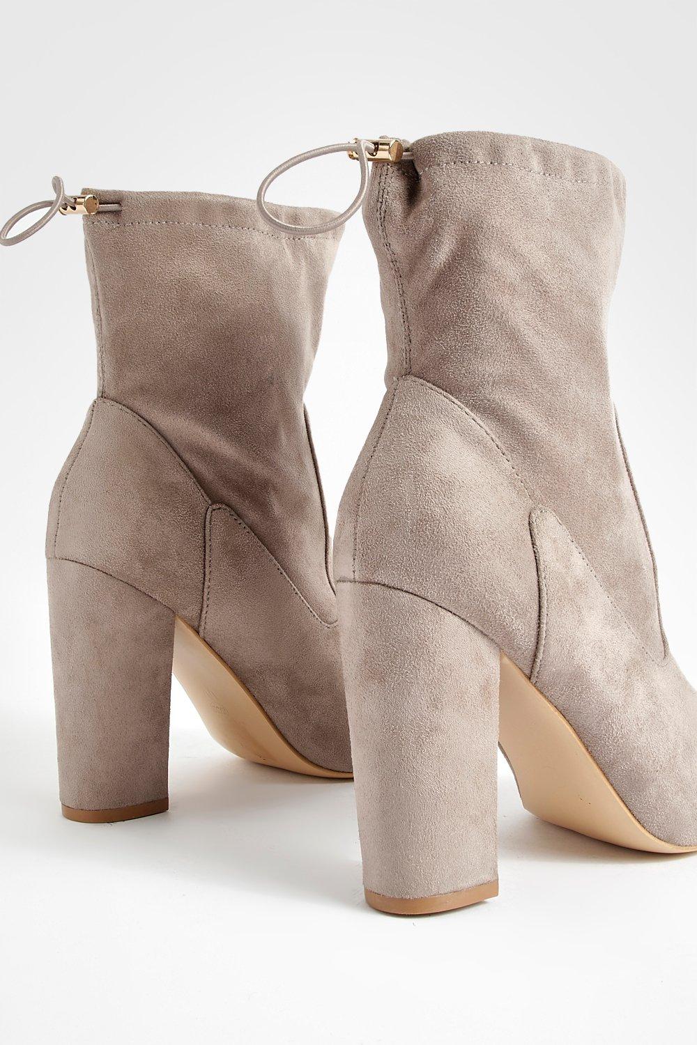 Suede cheap tie booties