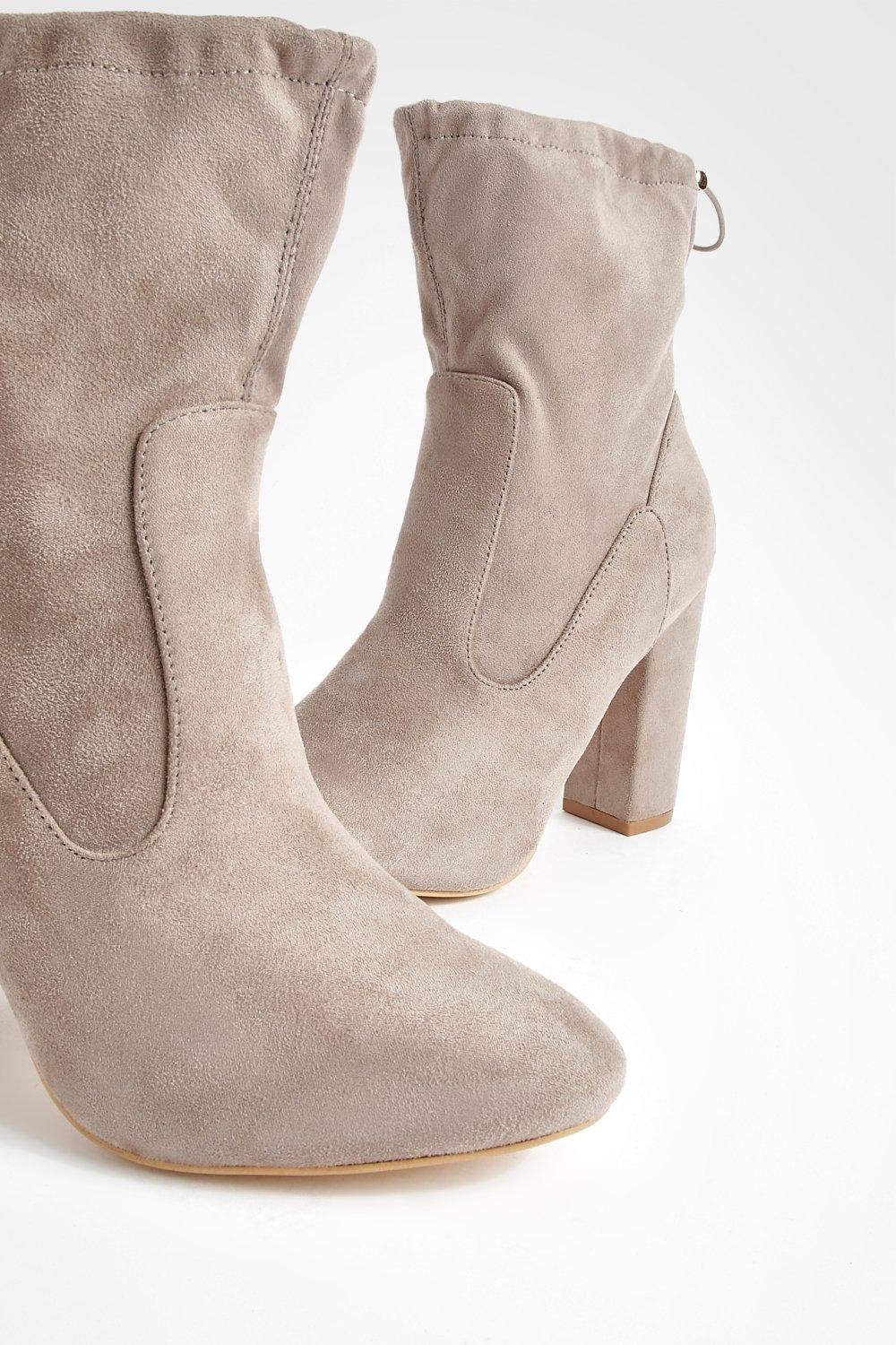 Wide leg hot sale suede boots