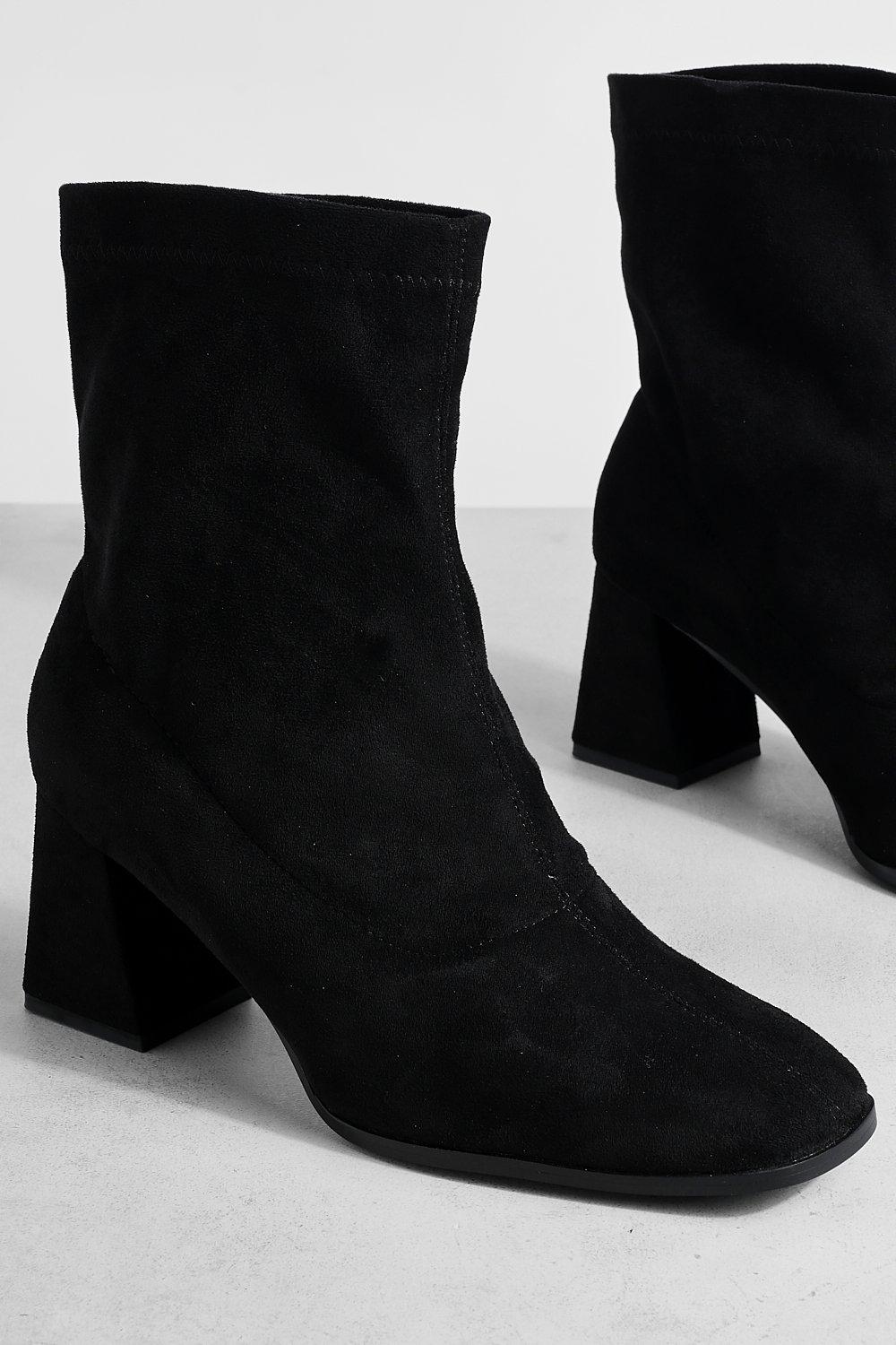 Faux suede best sale sock boots