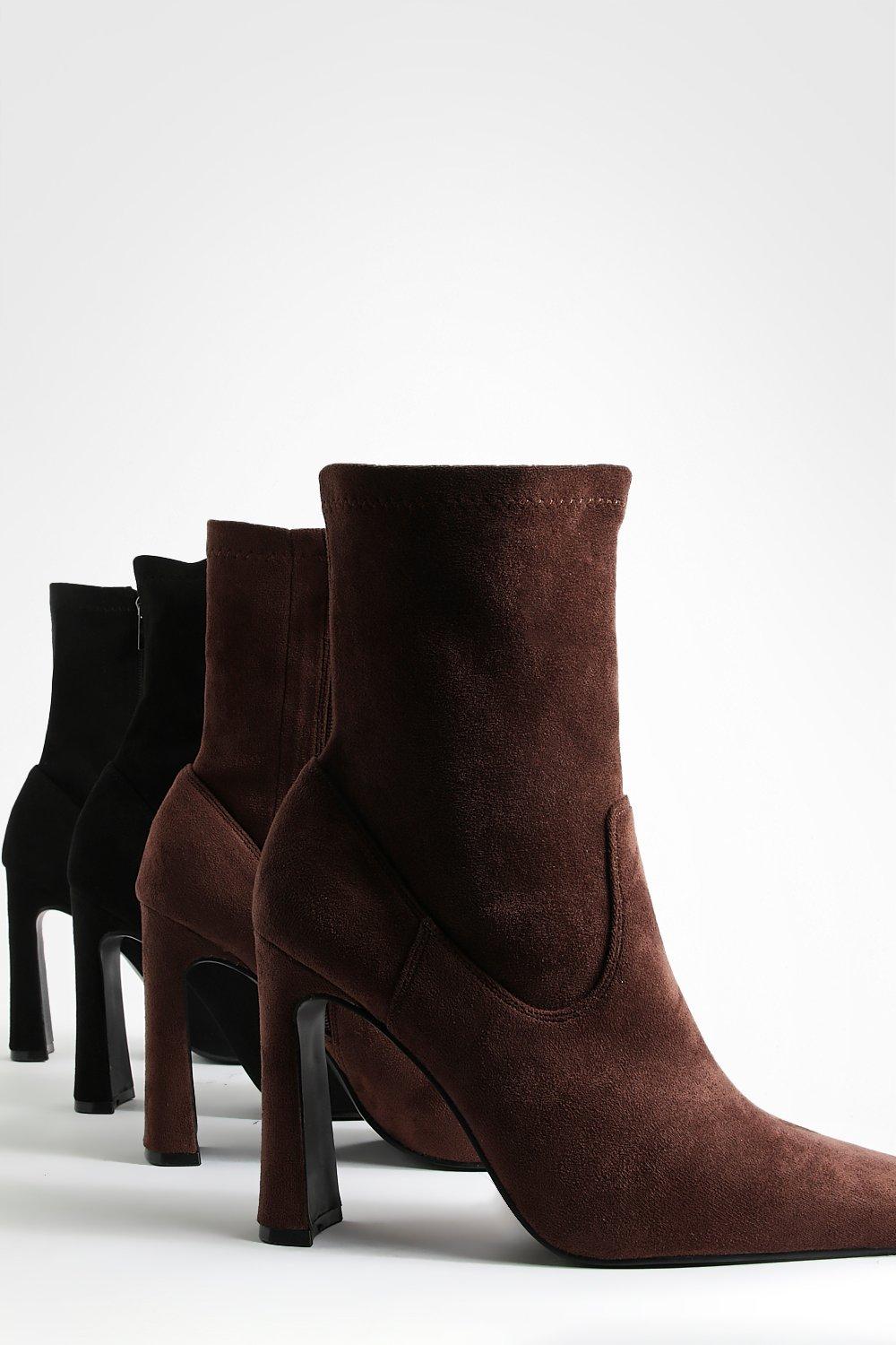 Burgundy hot sale sock booties