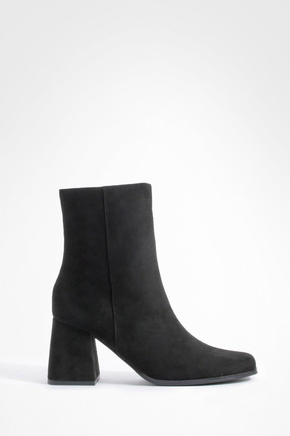 Wide fit clearance suede ankle boots