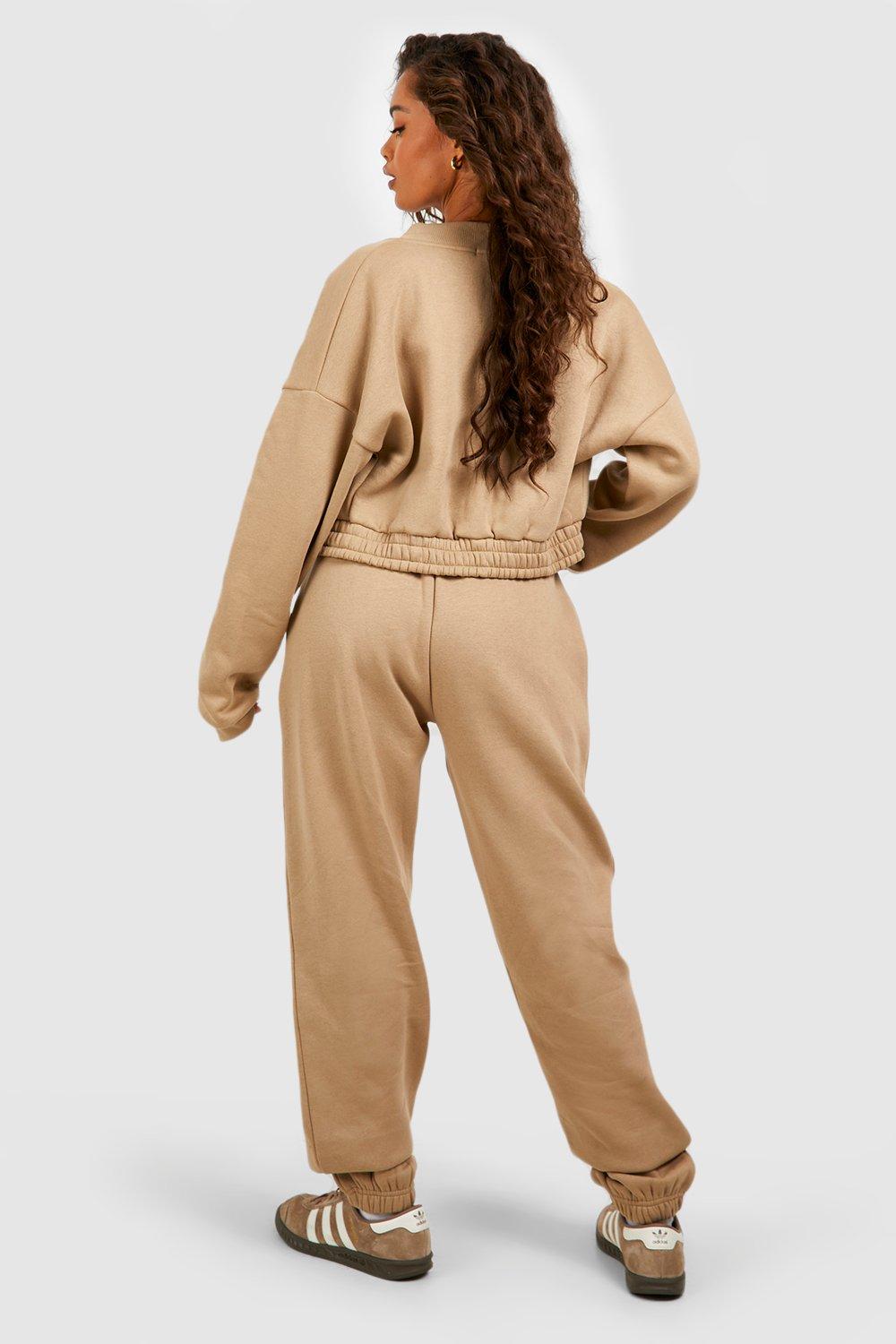2023 Fall Womens Urban Chic: Hugcitar Long Sleeve Crop Top And Leggings Set  Back Solid Color, Mix For Streetwear And Tracksuit From Lyq669, $22.07