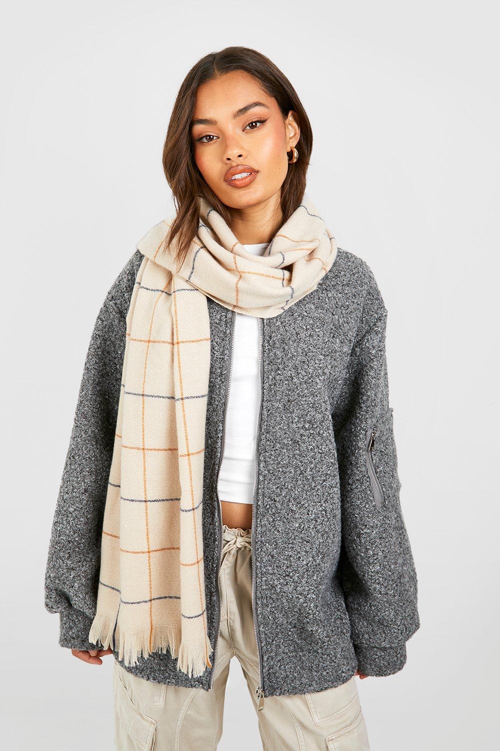 Oversized cream deals scarf