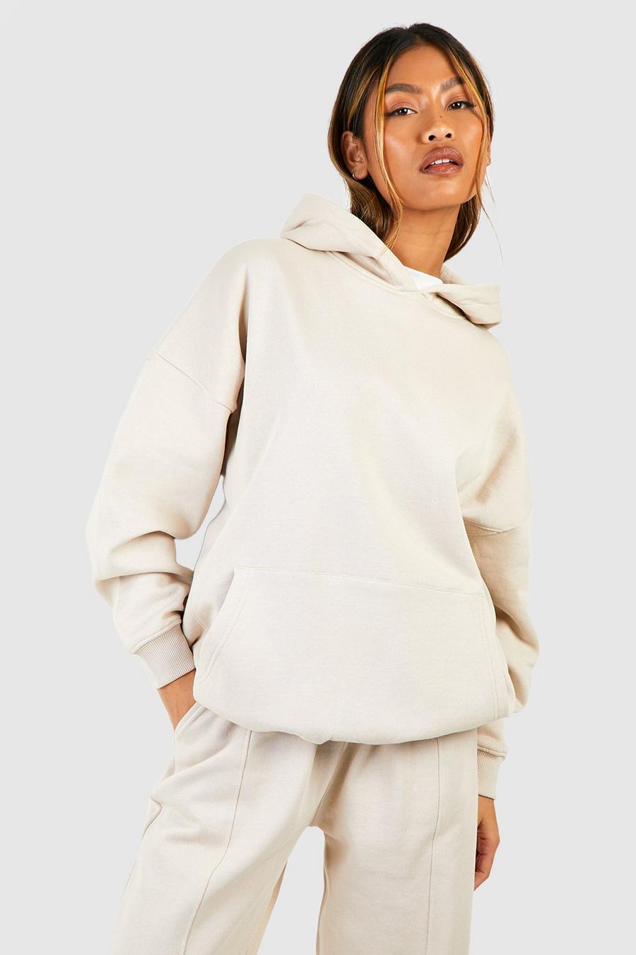 Stone Premium Oversize hoodie med dekorativa sömmar image number 1