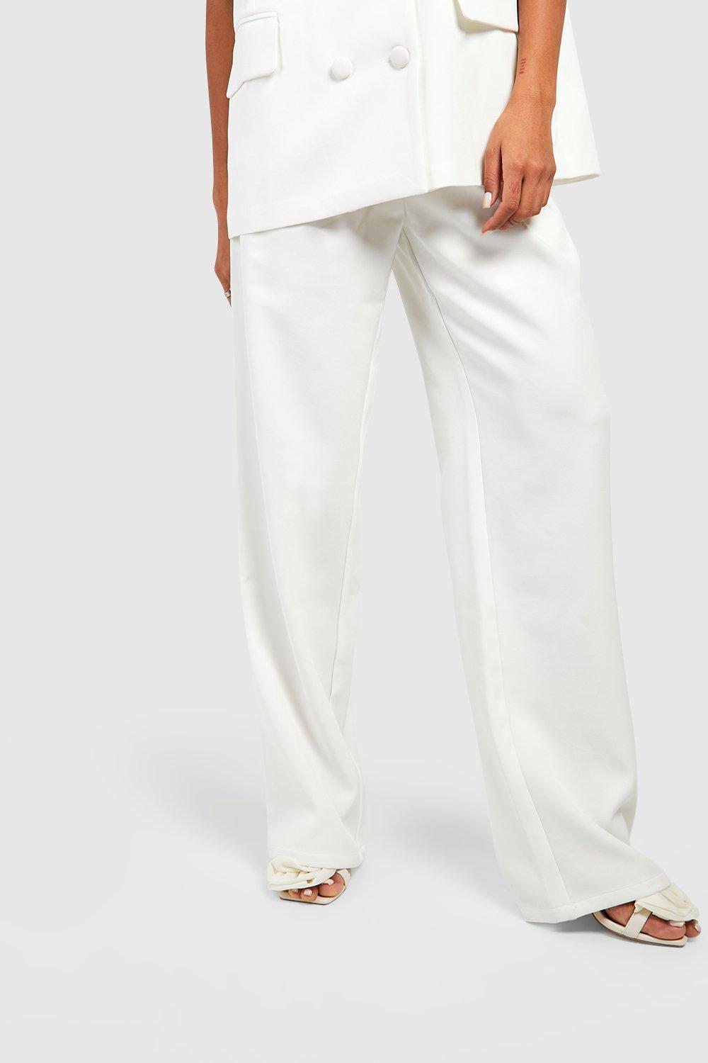 Pleat-Front Bootcut Trousers