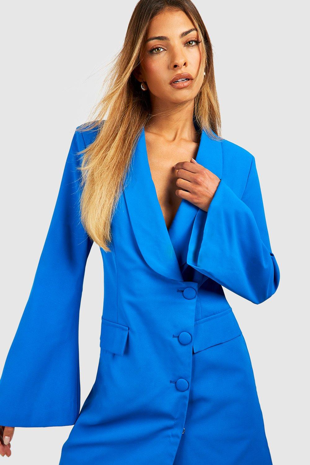 Robe blazer bleu ciel hot sale