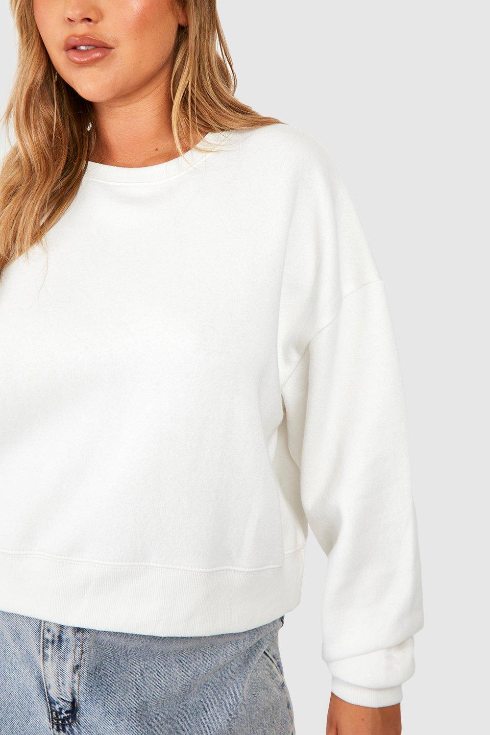 Boohoo cropped sweatshirt hot sale