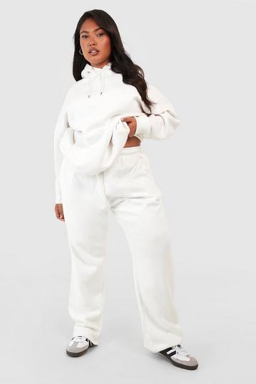 Ecru White Plus Straight Leg Jogger