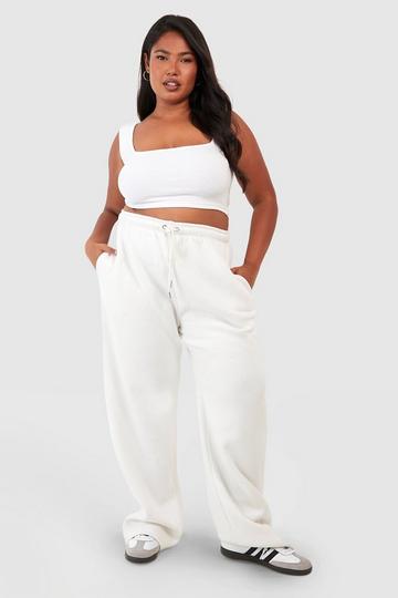 Plus Wide Leg Jogger ecru