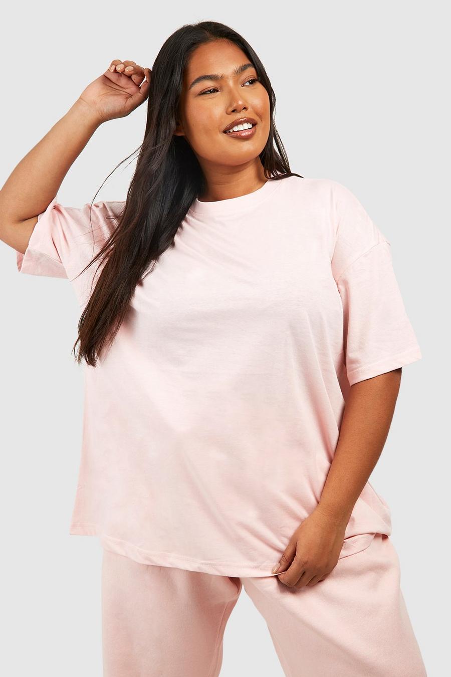 Pink Plus Oversized T-shirt image number 1