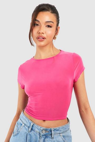 Slinky Cap Sleeve Top magenta