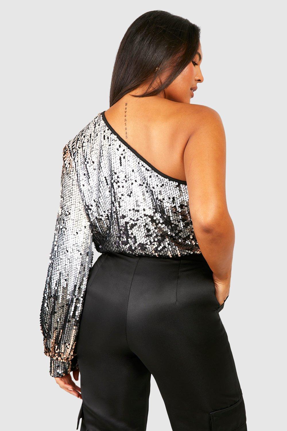 Plus Sequin Ombre Bodysuit