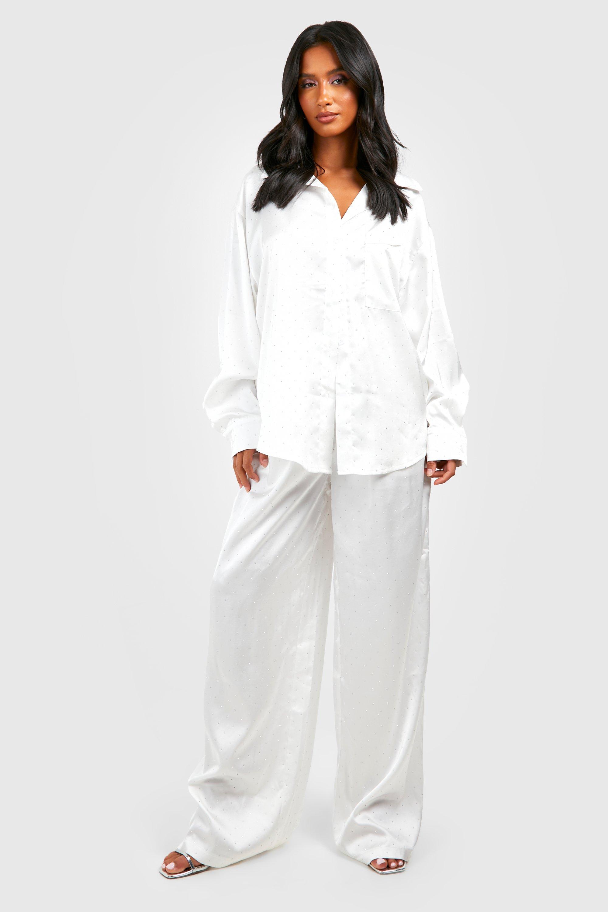 Petite satin pajama online pants