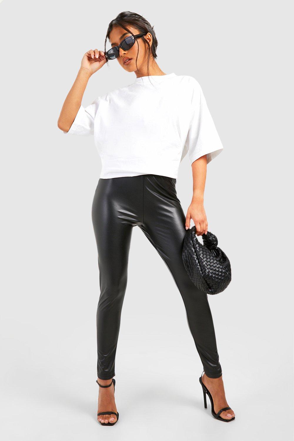 Petite Faux Leather Leggings