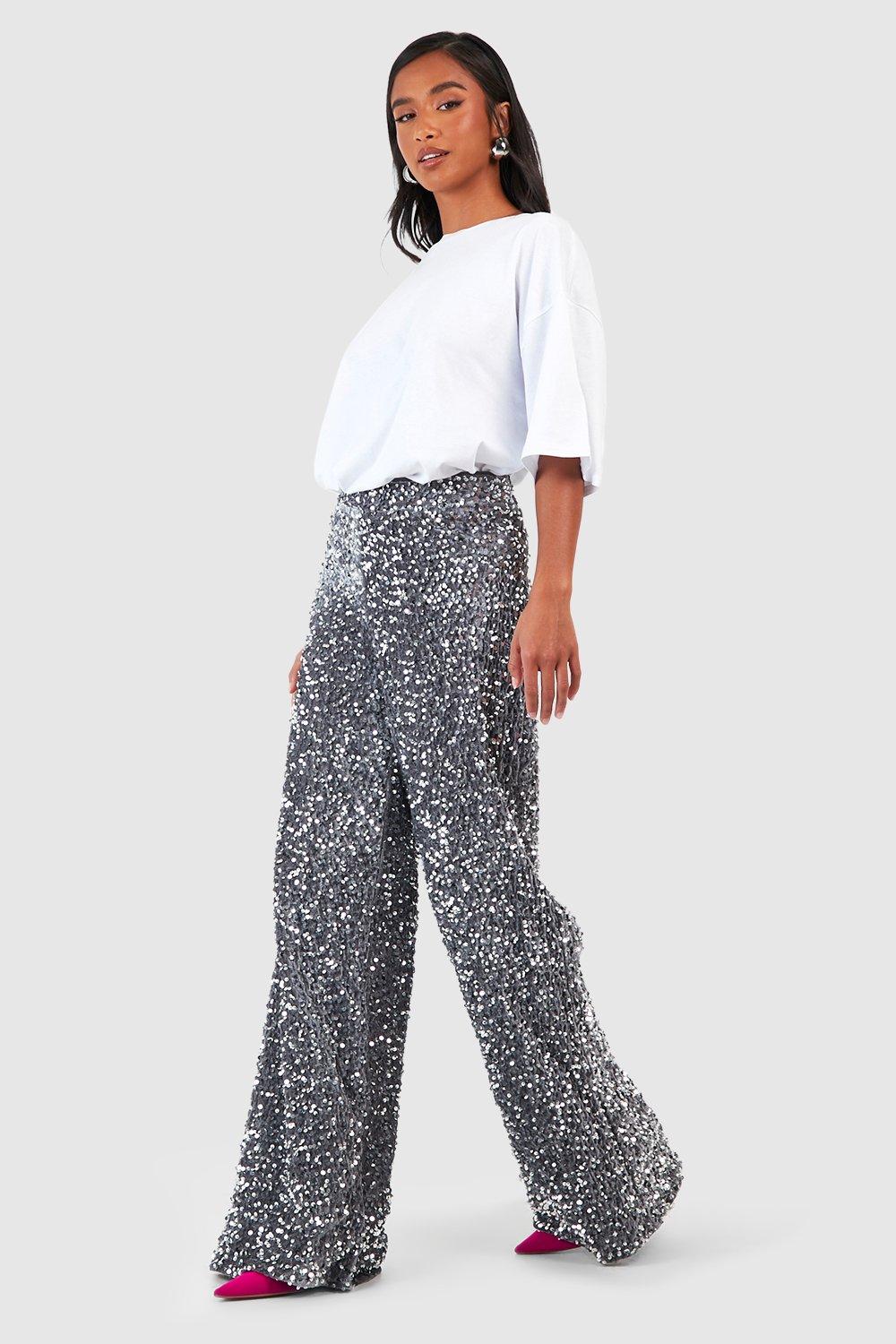 Petite shop velvet trousers