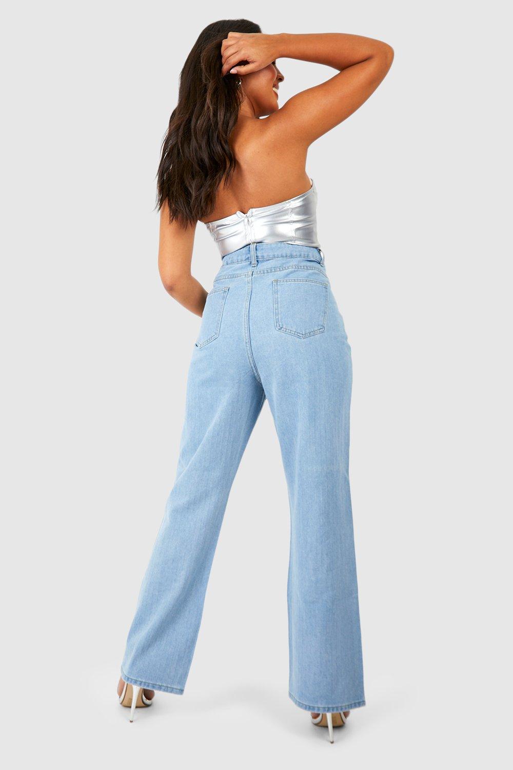 embellished straight leg jeans