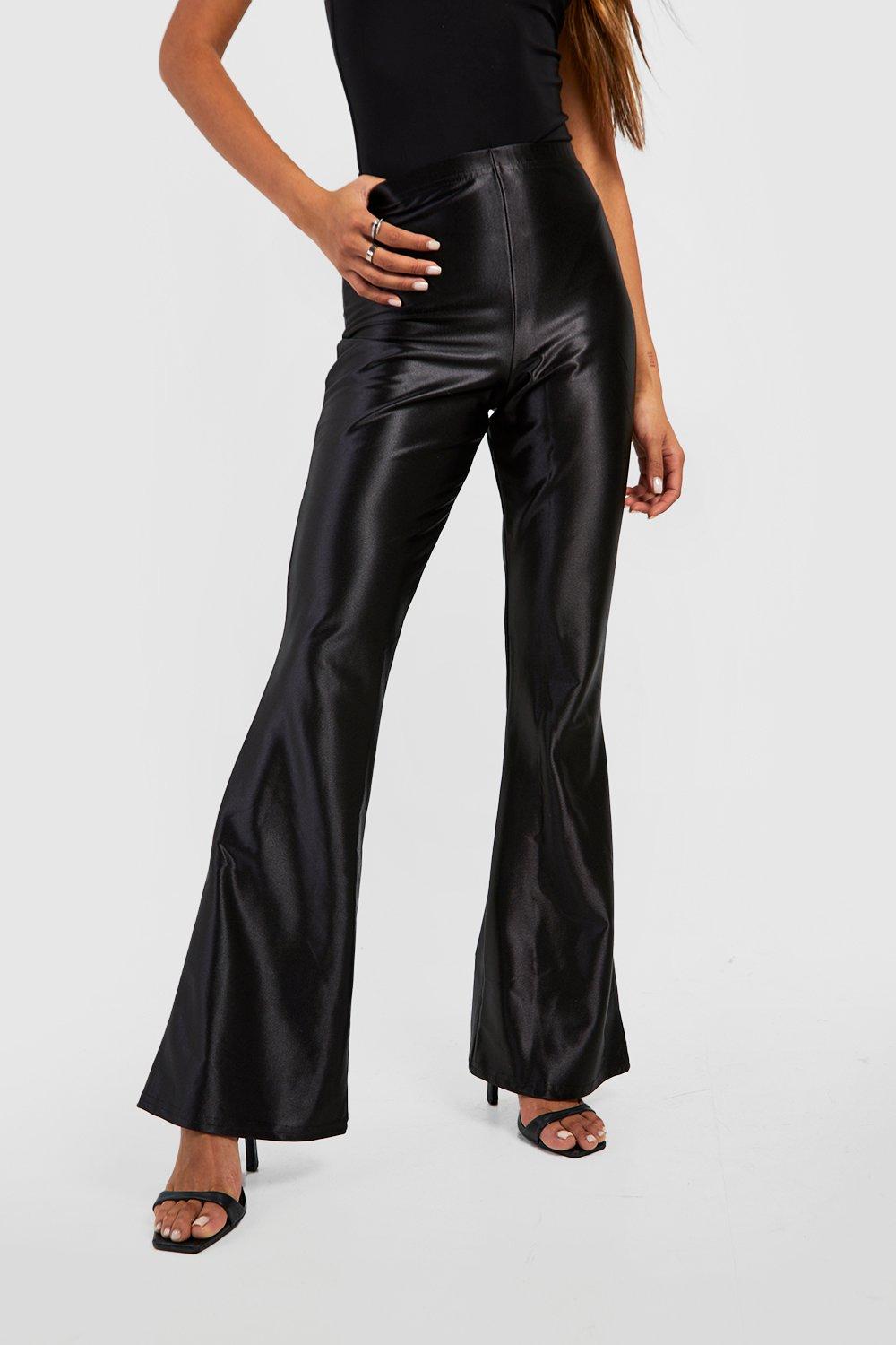 Stretch Satin Fit & Flare Trousers