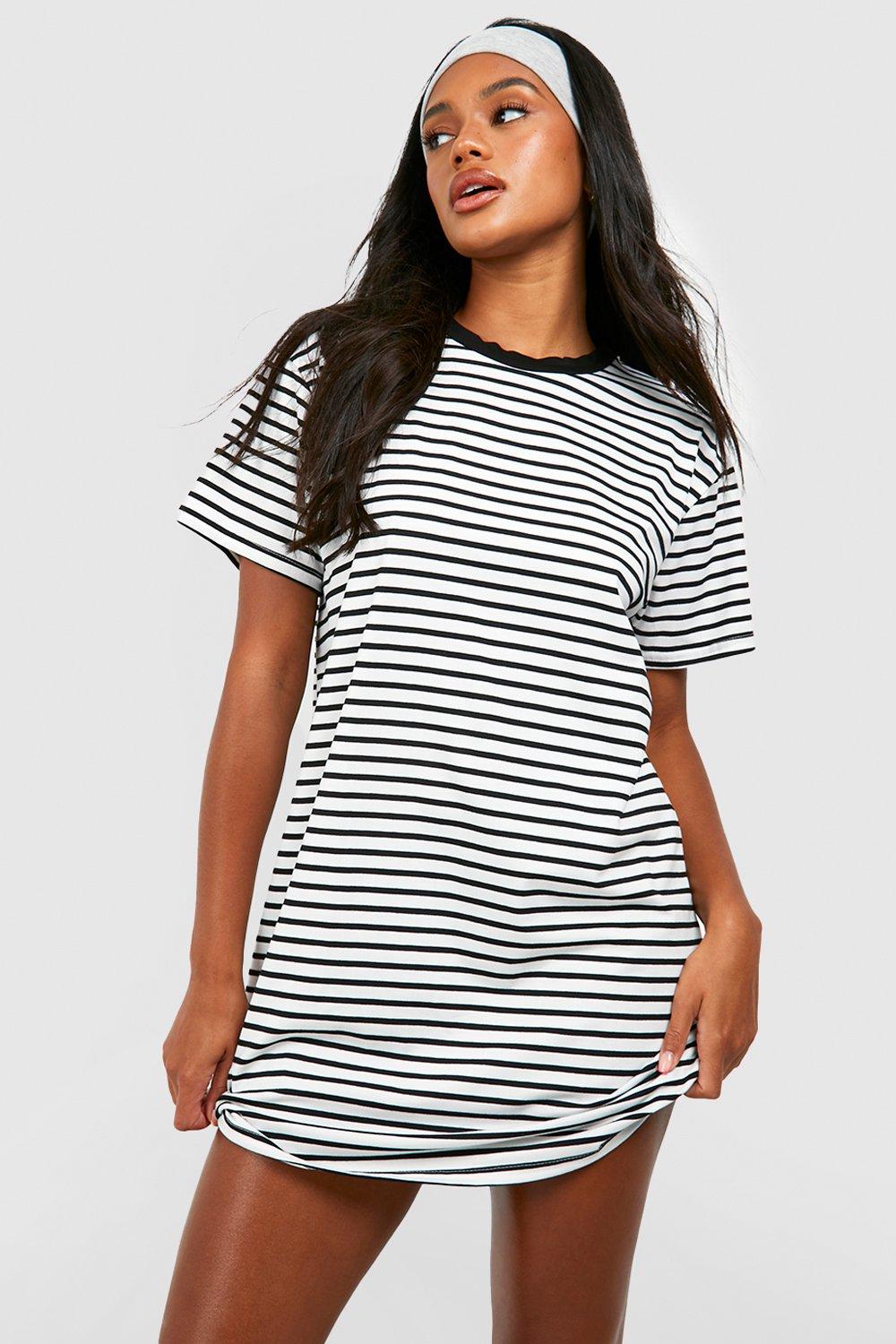 Grey striped oversized store t shirt dress