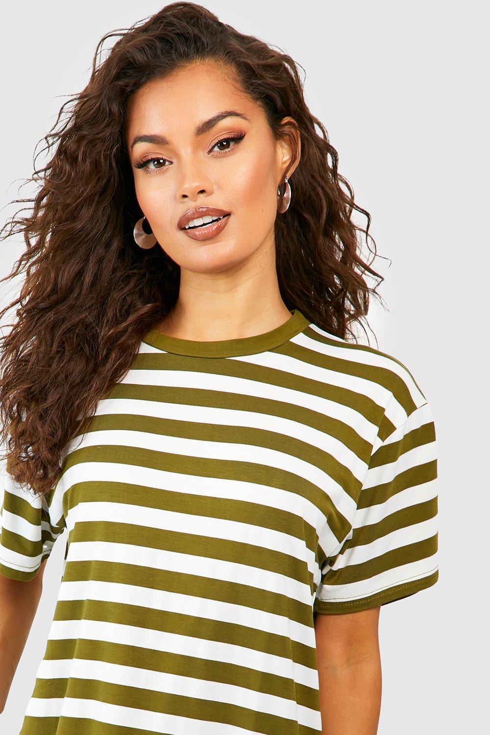 Striped dress clearance boohoo