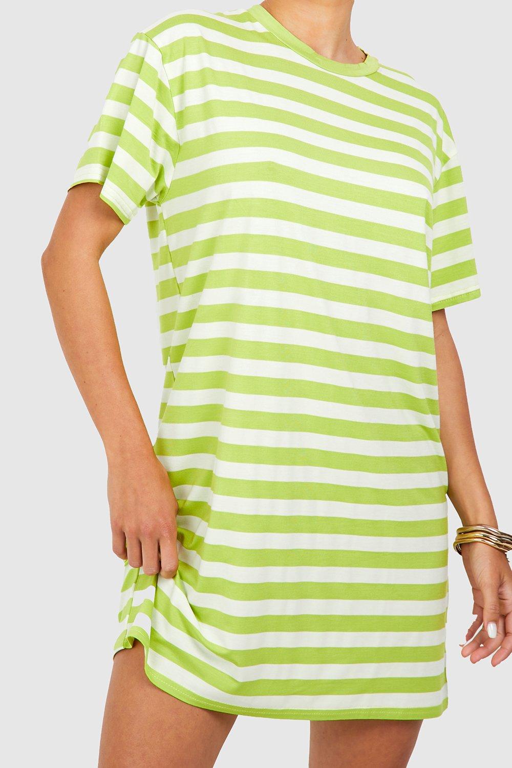 women's striped t shirt dress