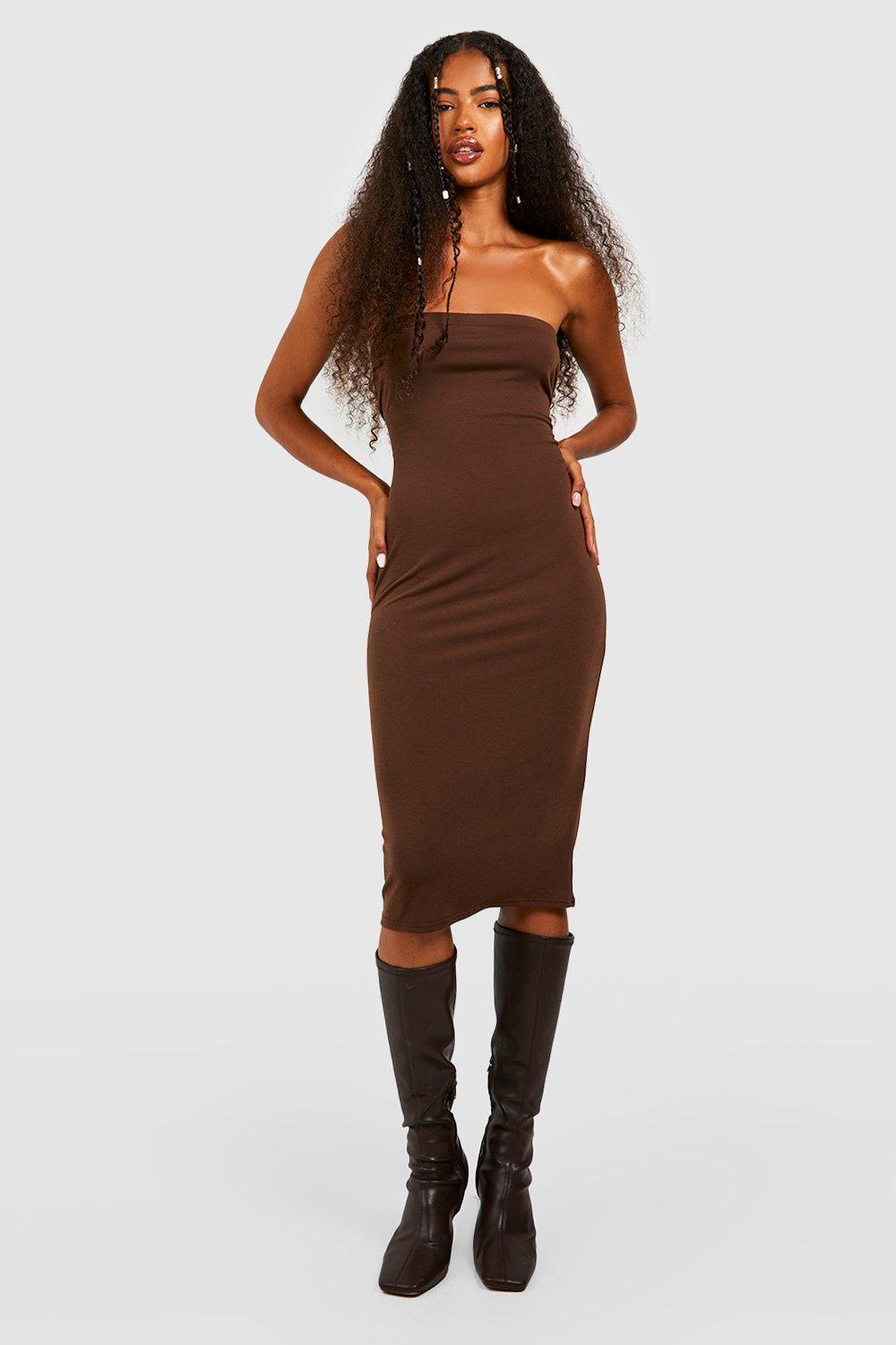 Boohoo best sale bandeau dress