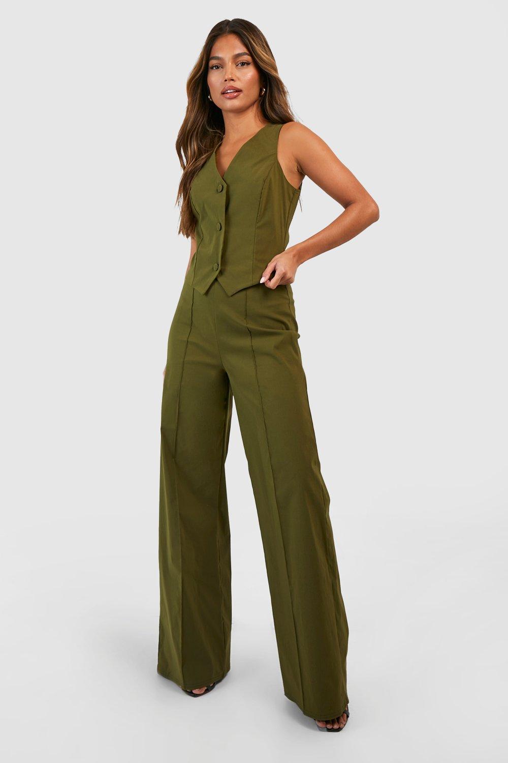 SBetro Asymmetrical Waist Tie Front Pants