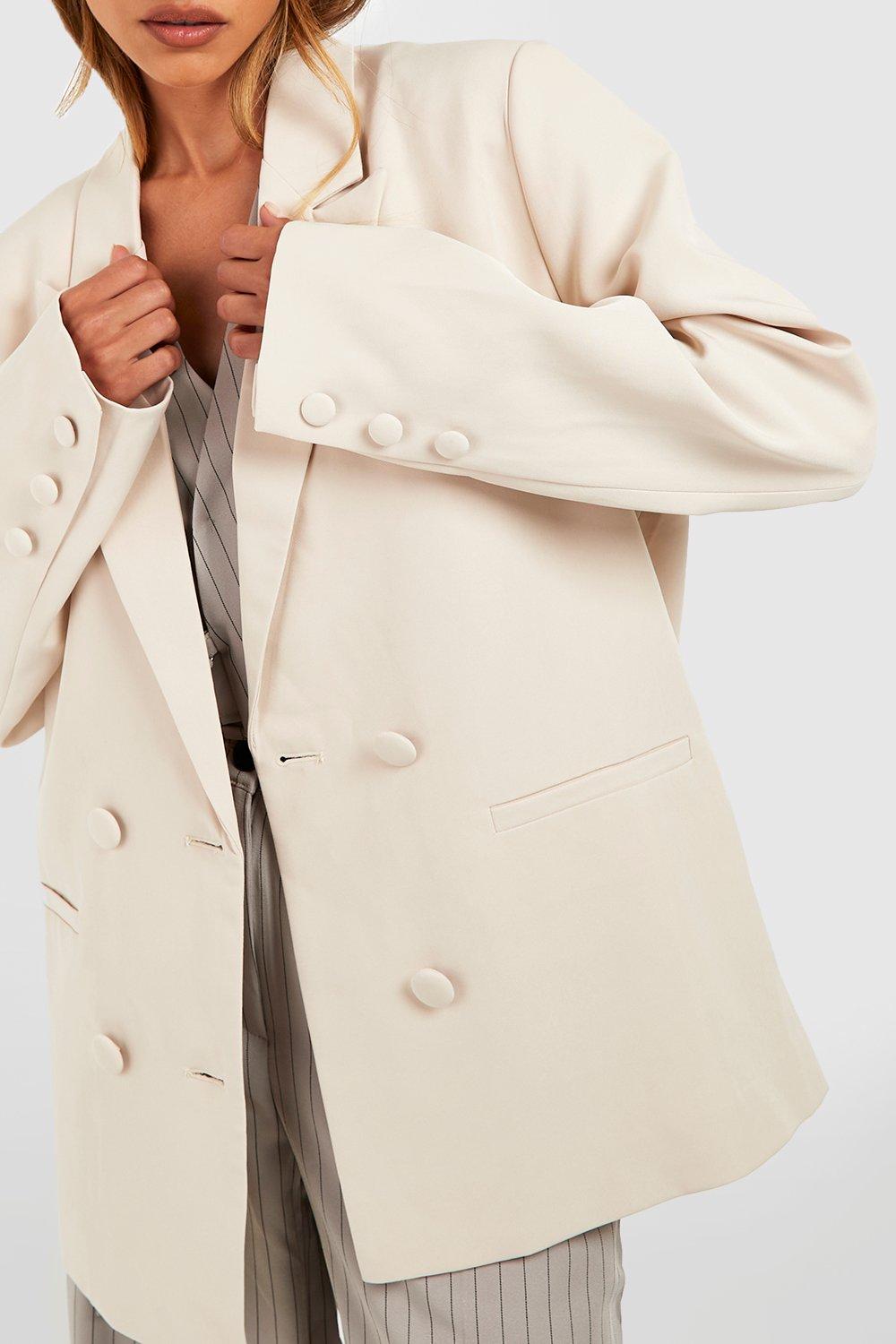 Double Breasted Relaxed Fit Trench Coat, Beige