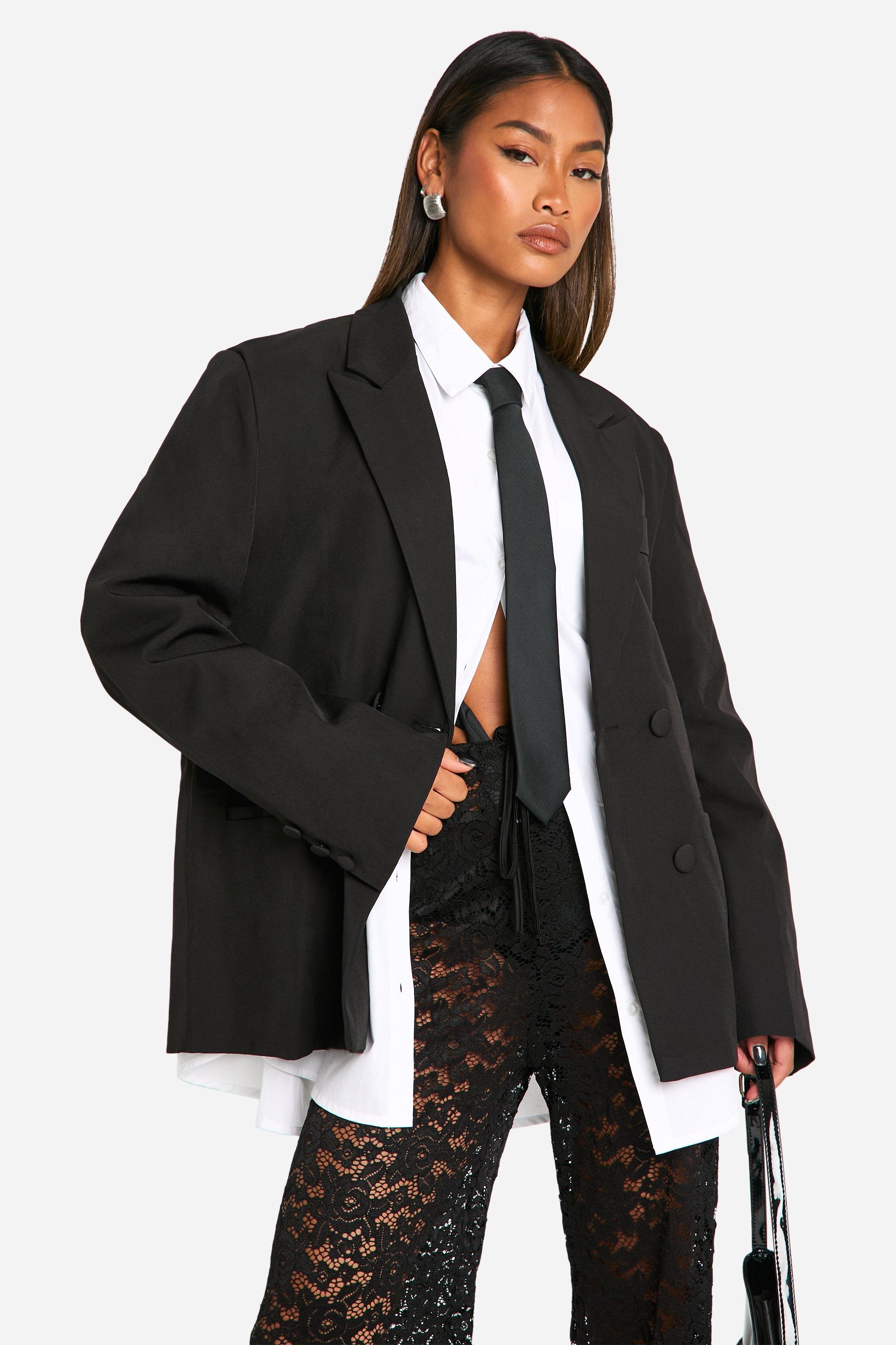Double Breasted Relaxed Fit Tailored Blazer