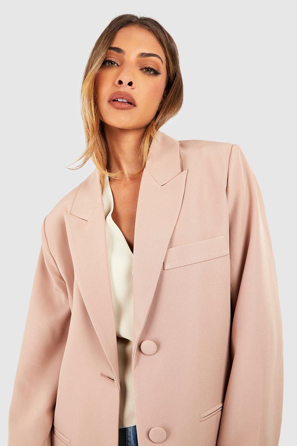 Boohoo hot sale camel blazer