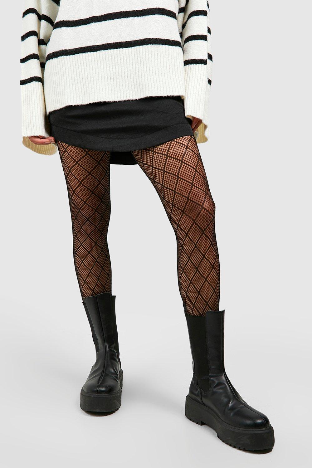 Black Whale Large Fishnet Tights