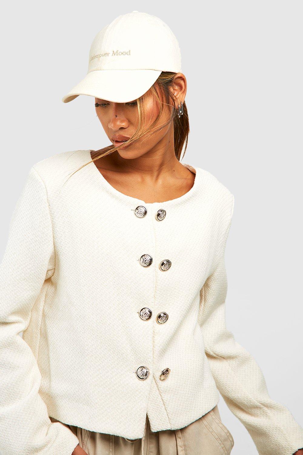 White on sale jacket boohoo