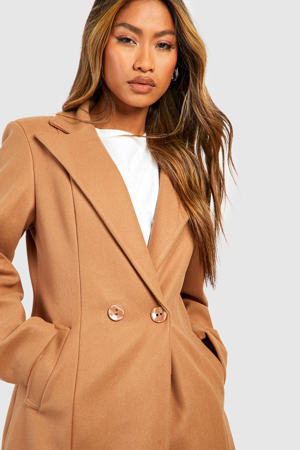 Manteau cintré 2025 femme camel