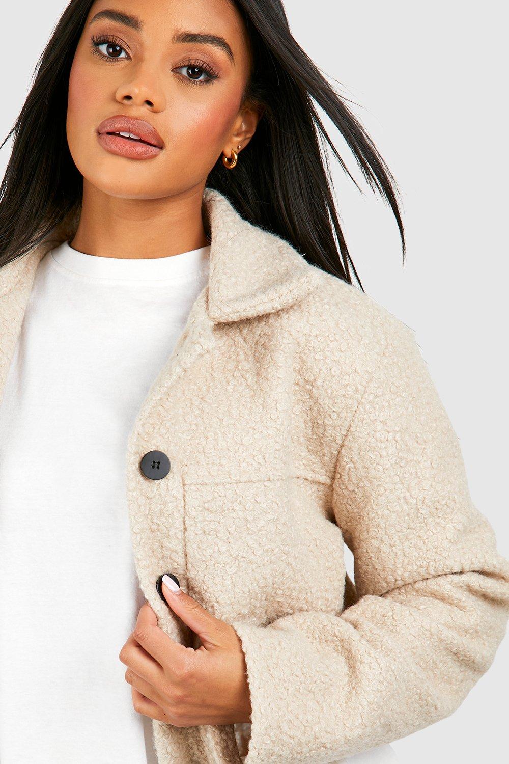 Veste courte beige discount femme