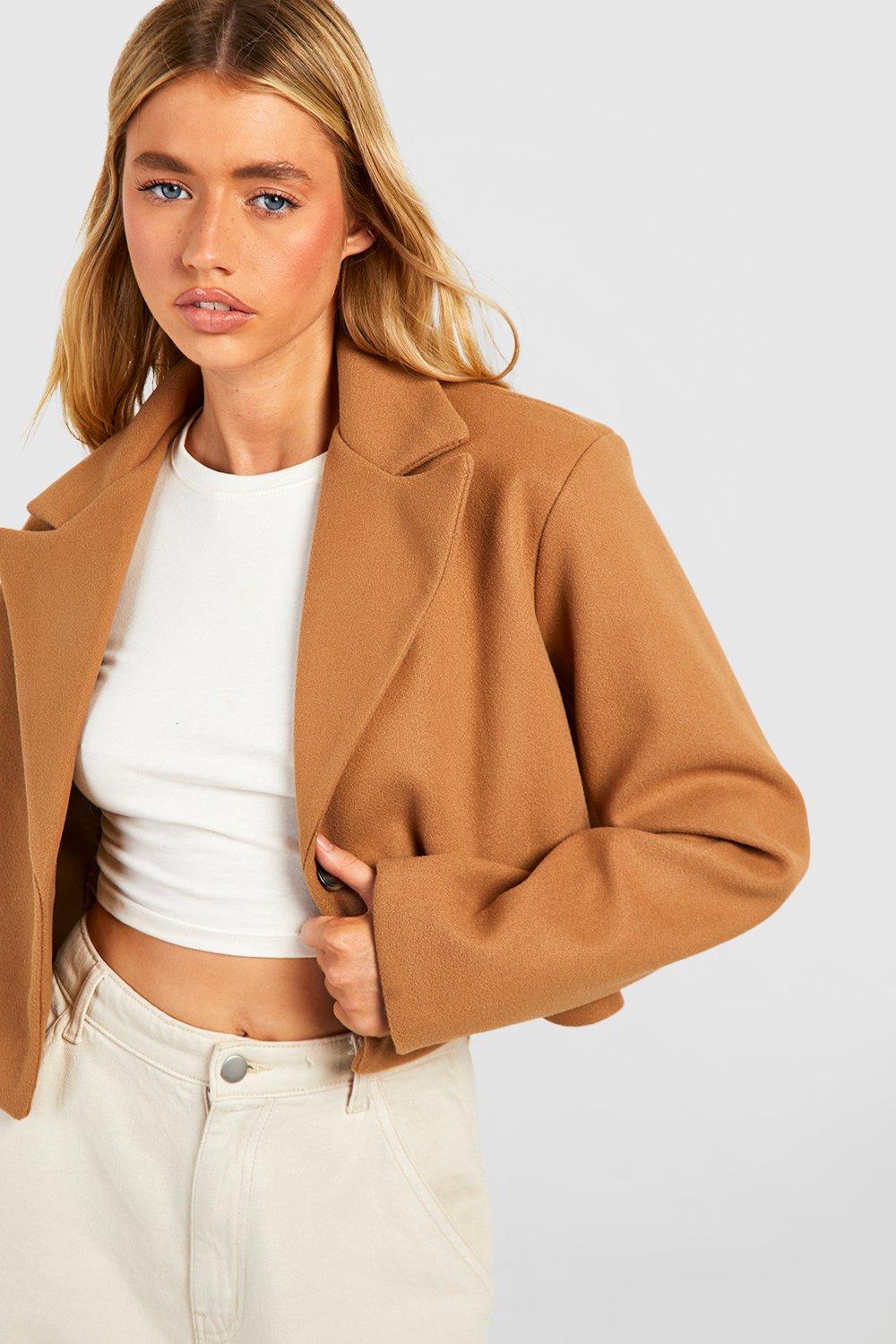 Cropped hotsell jacket boohoo