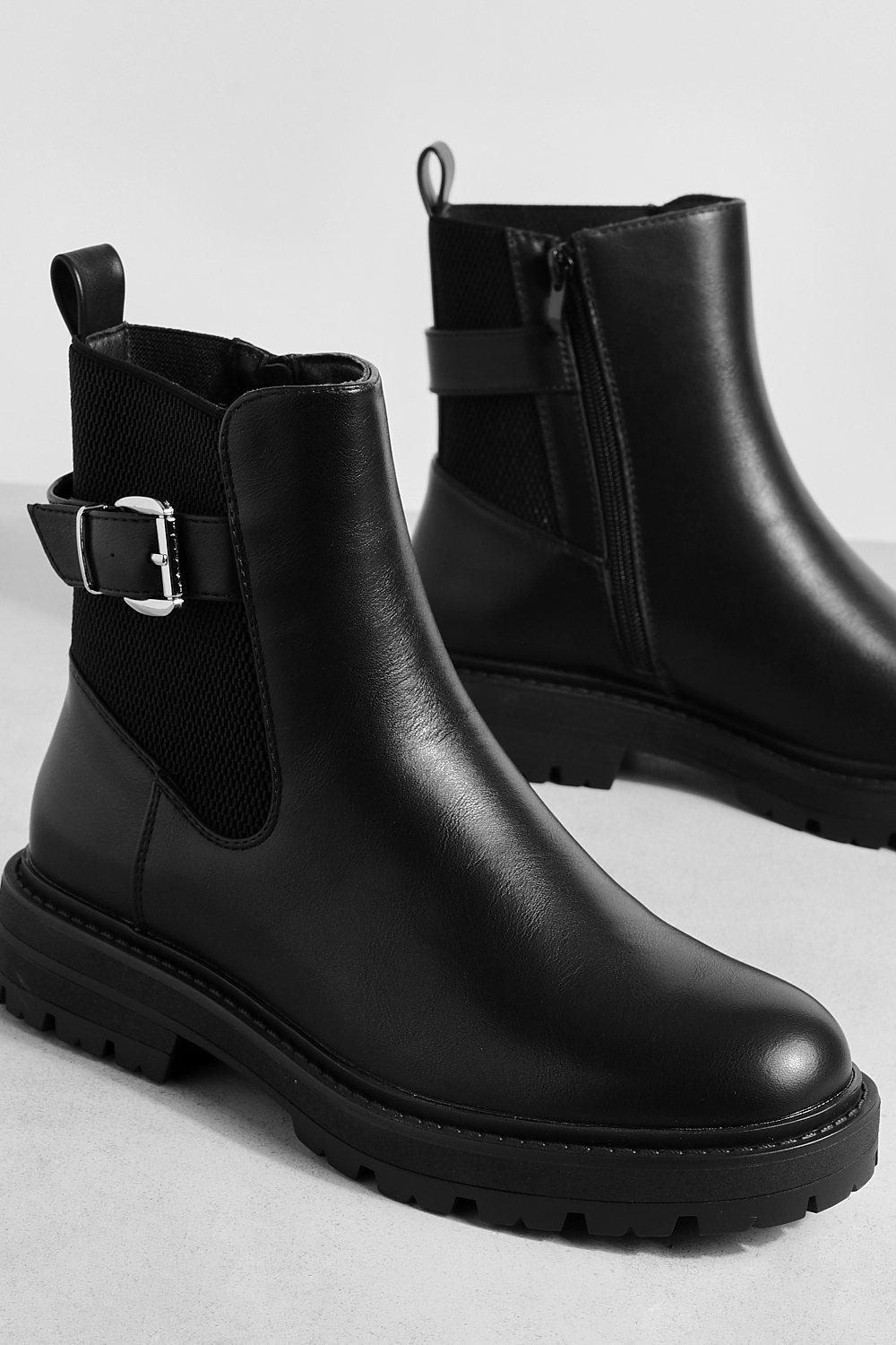 Boohoo black 2025 chelsea boots