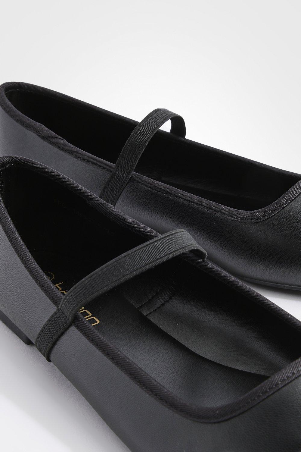 Square Toe Elastic Ballet Flats