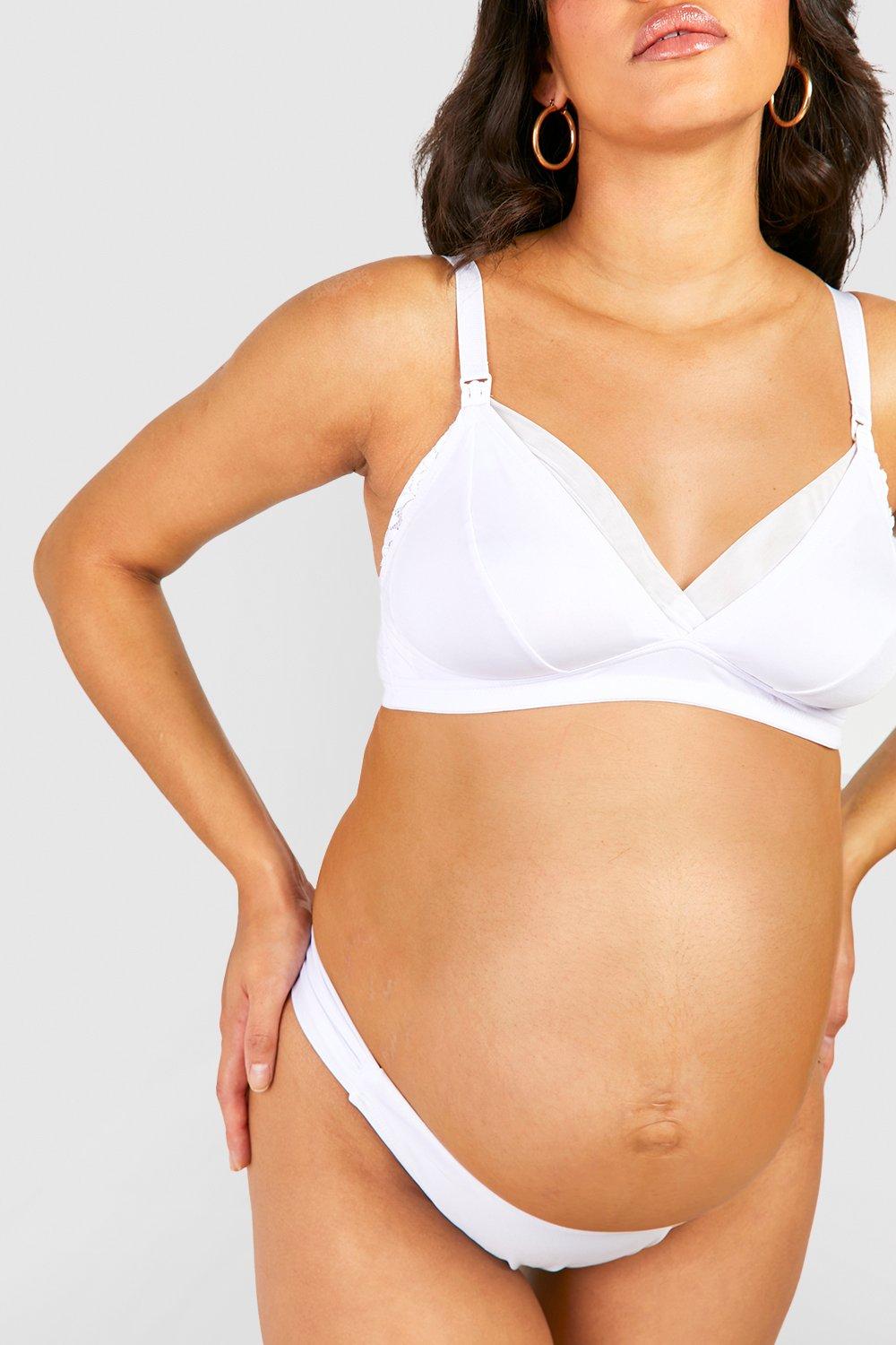 Buy Boohoo Maternity Nursing Bra In Grey