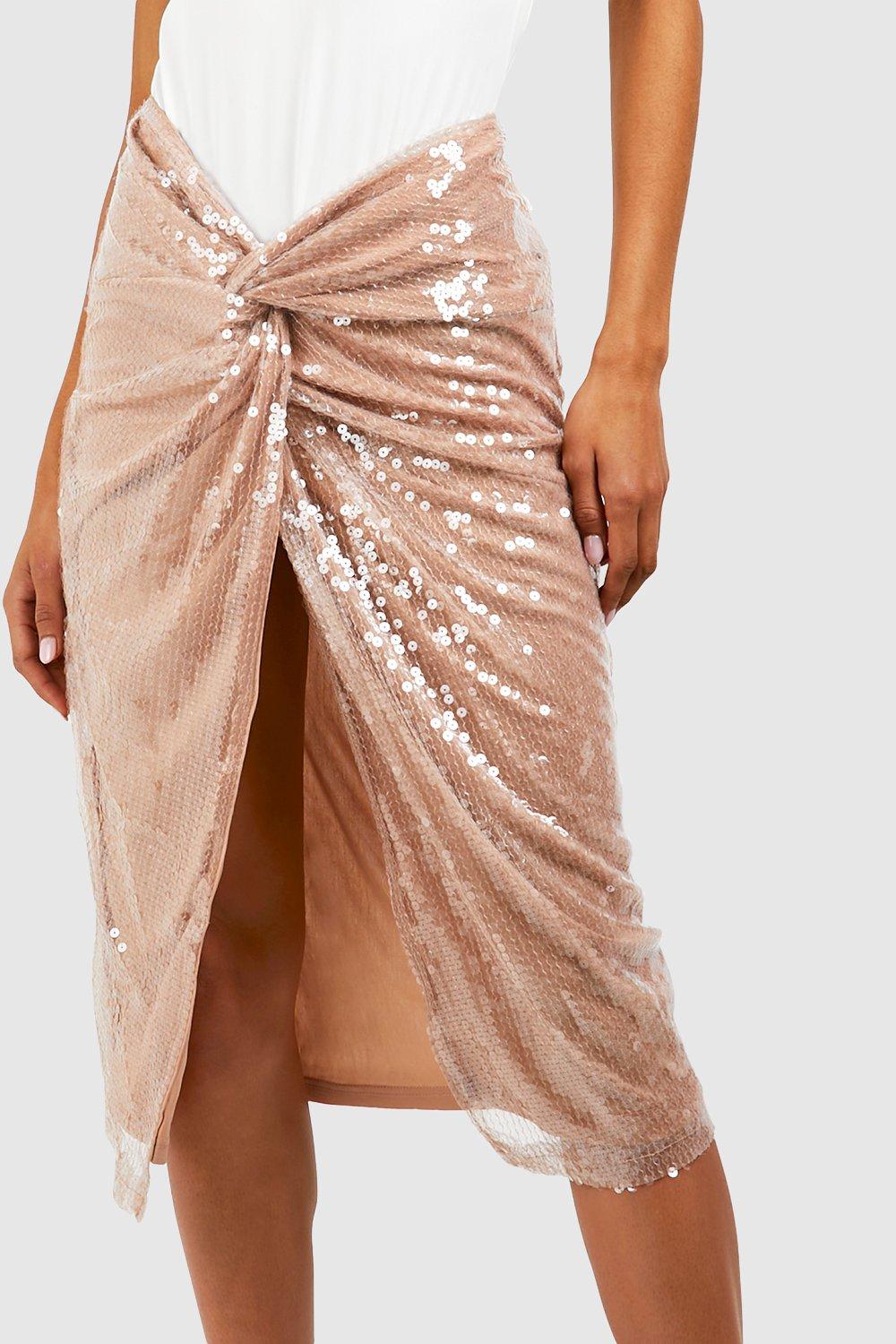 Sequin pencil skirt outlet boohoo