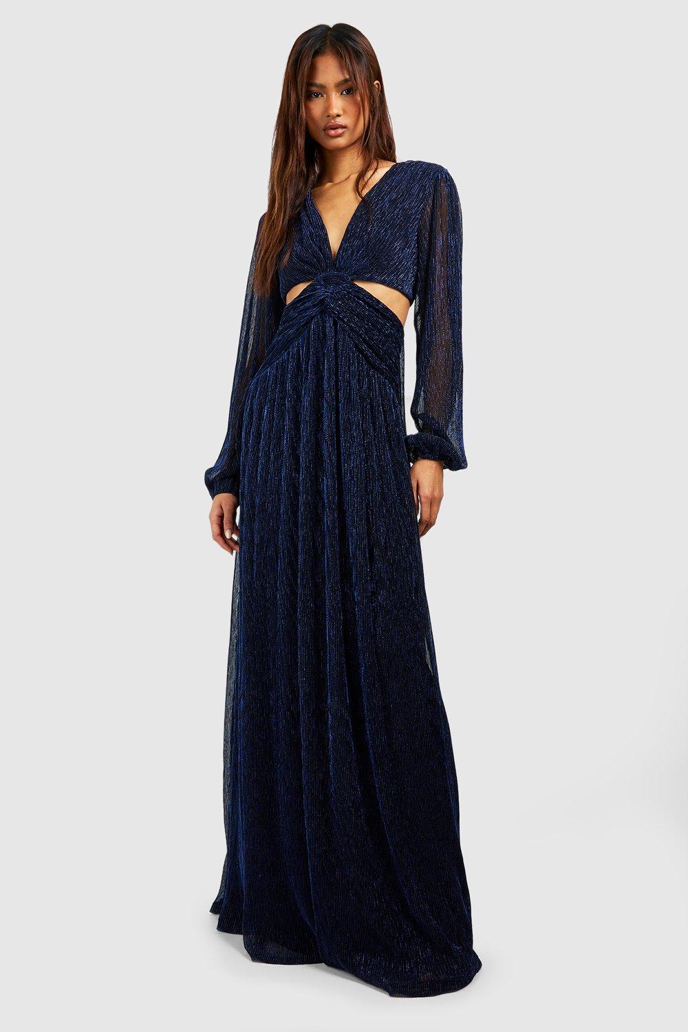 Tall navy maxi store dress