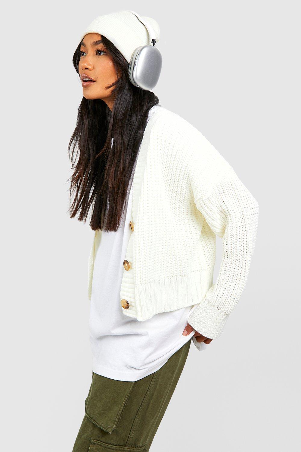 White cardigan clearance boohoo