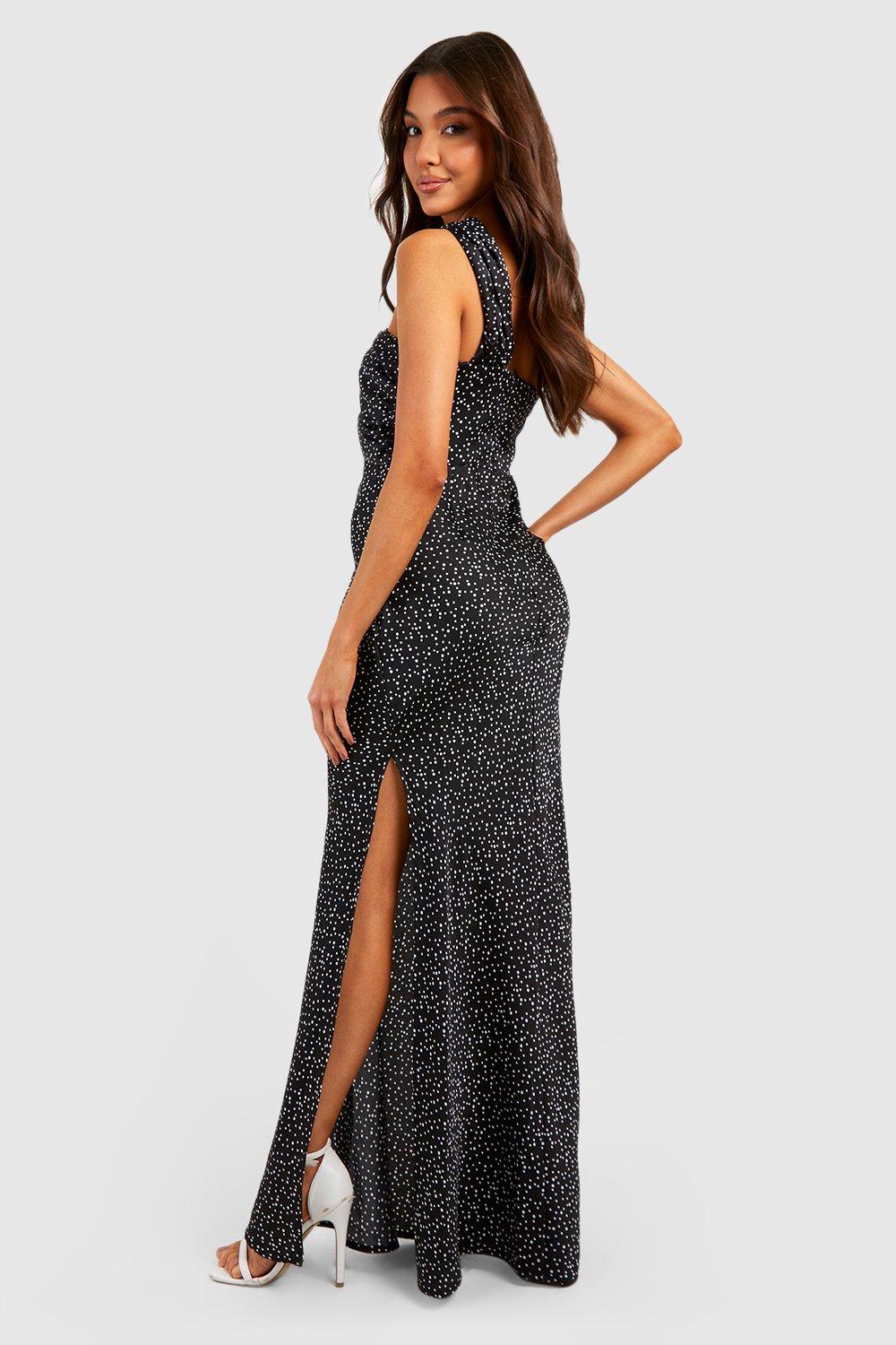 Asymmetric polka sale dot dress