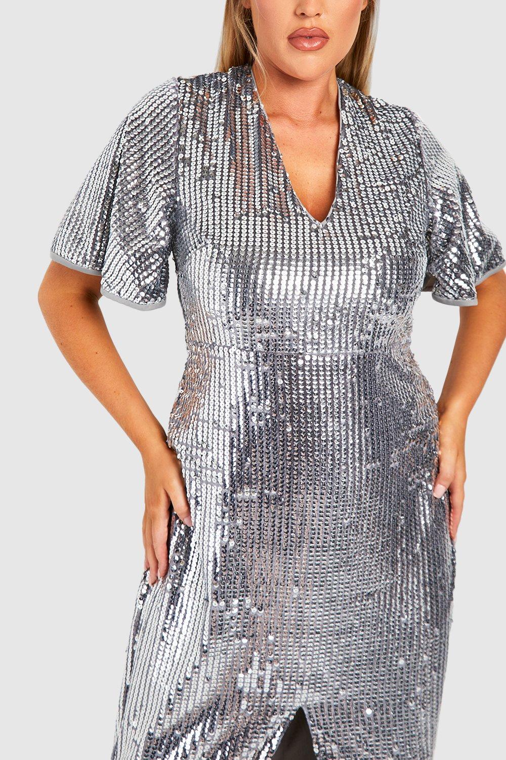 Silver midi best sale dress uk