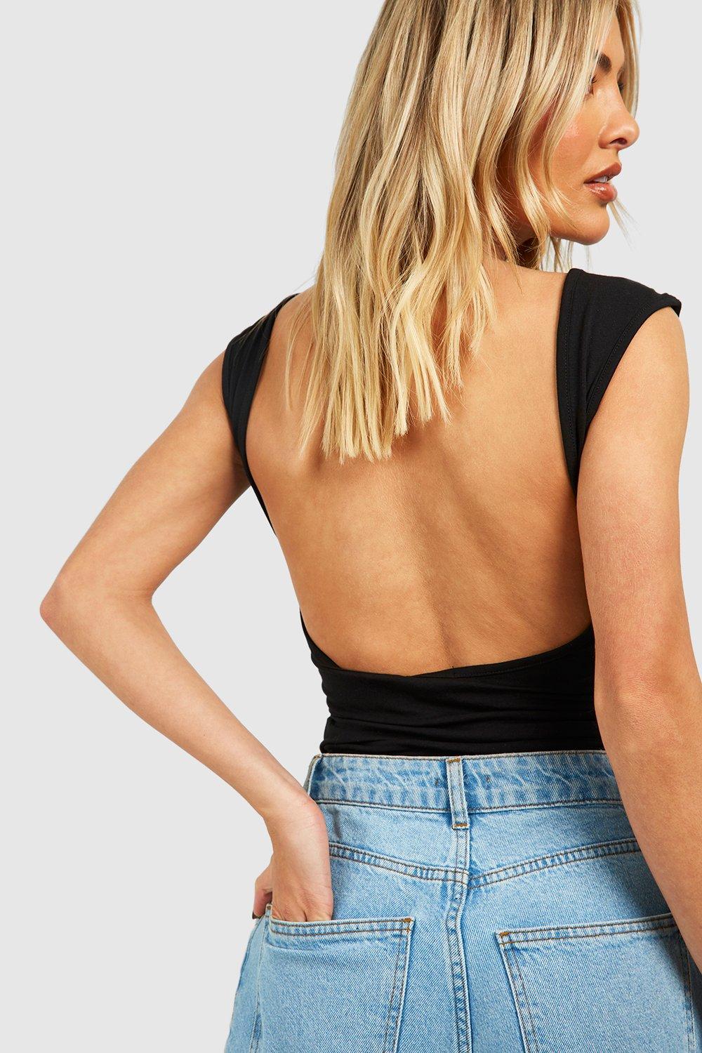 Supersoft Backless Tank Top in Black