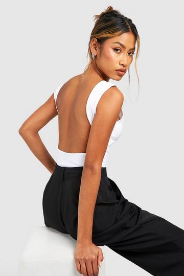 Premium Super Soft Slash Neck Top white