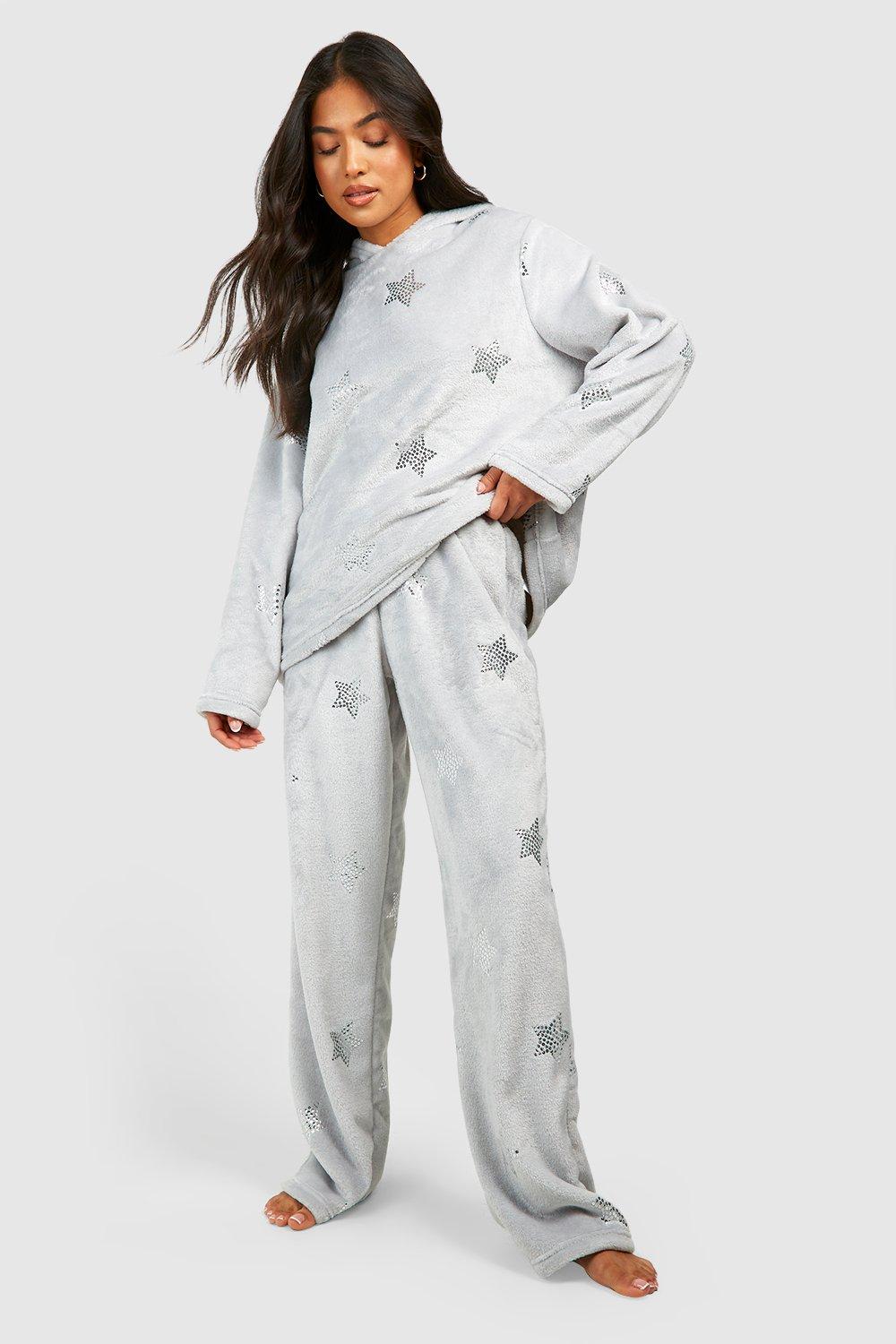 Petite Fleece Star Print Jogger