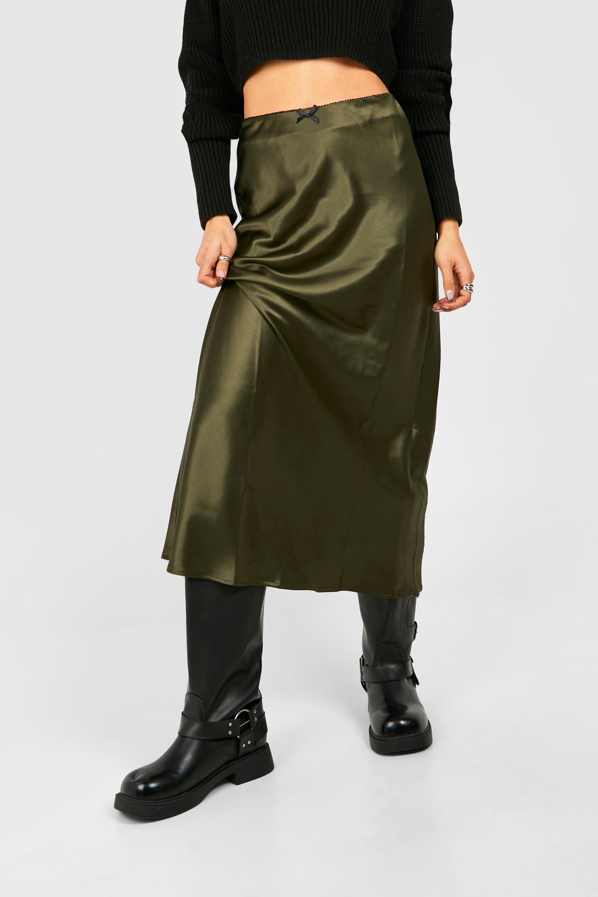 Khaki 2025 slip skirt