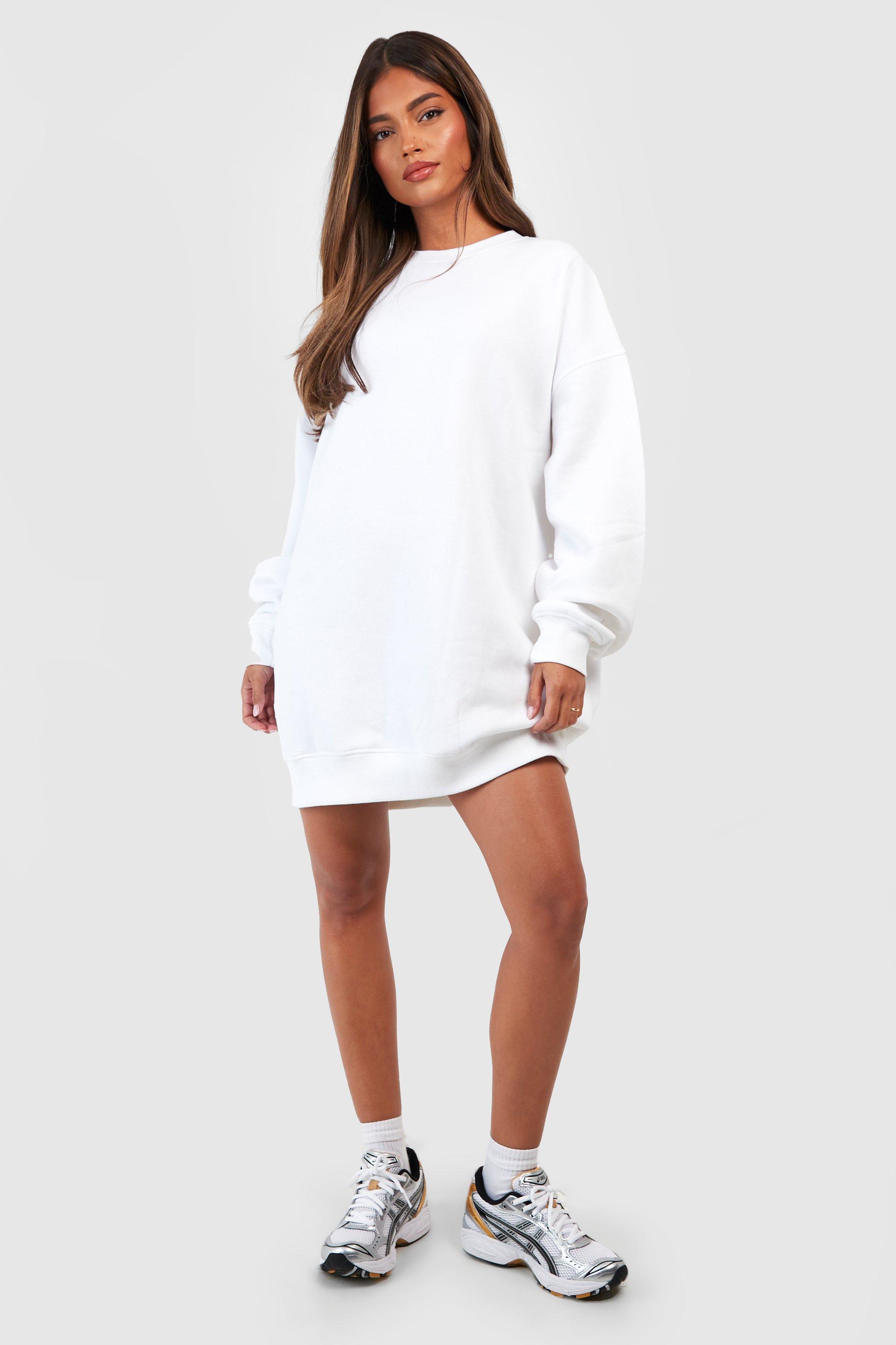 White oversized 2025 hoodie dress